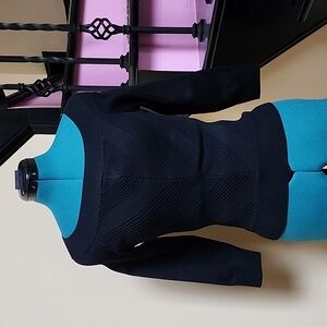 Bebe Fitted Silk Blend Top - SZ M